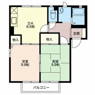ディアス堂坂【1階】の間取り
