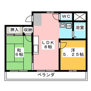 シャトー玉奈【2階】の間取り