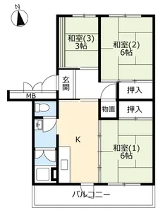 UR北本【5階】の間取り