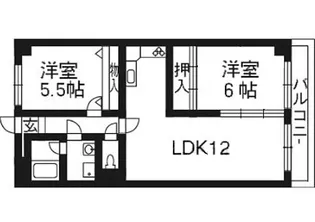 レジデンス南草津【6階】の間取り