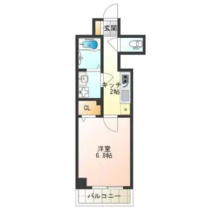 ファステート難波SOUTHベック【4階】の間取り