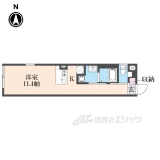 アイリス清水五条【4階】の間取り