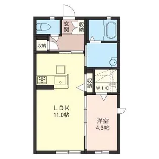 アミューズコート【1階】の間取り