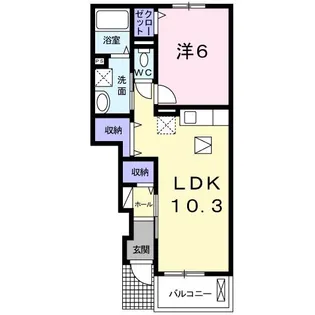 メルベイユテリトワールアコール【1階】の間取り