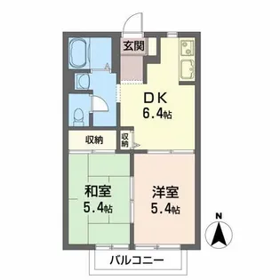 ロイヤルバレー B【2階】の間取り