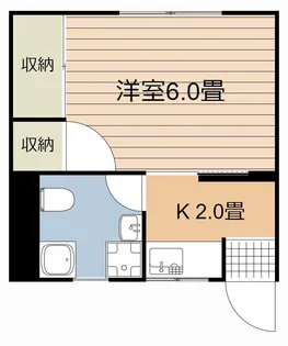 丸山アパート【2階】の間取り