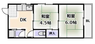 清月マンション【4階】の間取り
