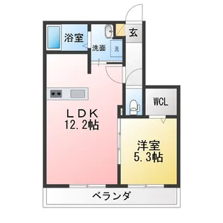 ヘーベル長戸井【2階】の間取り