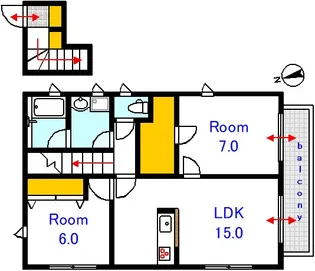 アルル【2階】の間取り