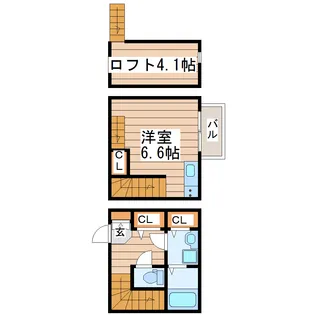 ハーモニーテラス長町II【1階】の間取り