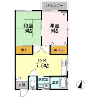 ハイツ臨港 III【2階】の間取り