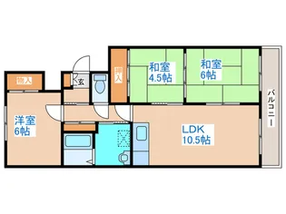 ハイツしみず【1階】の間取り