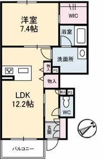 レユシール川内【1階】の間取り
