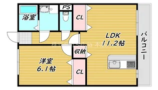 アサヒレジデンス【2階】の間取り