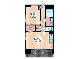 ガイナステイツ海田市駅前【9階】の間取り