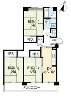 URポートアイランド【6階】の間取り