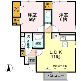 カモミール台町【1階】の間取り