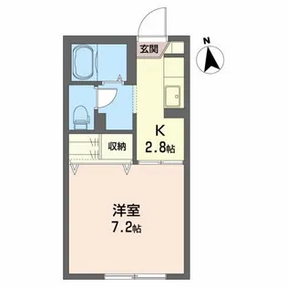 メルベーユ B【1階】の間取り