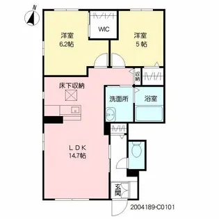 シャンティ C棟【1階】の間取り