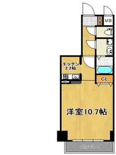 サムティ大阪WESTグランジール【8階】の間取り
