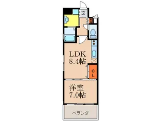 プラシアンS.江坂【3階】の間取り