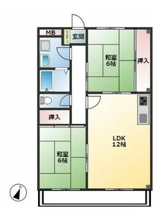 リバーサイド東川口No.1【1階】の間取り