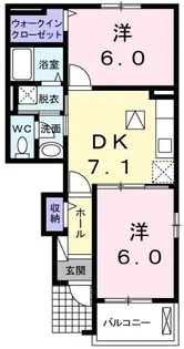 ハーベスト メゾン B【1階】の間取り