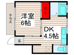 コ-ポアサカ【1階】の間取り