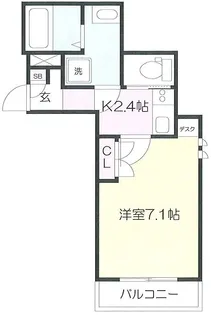 ZONNE江原町【3階】の間取り