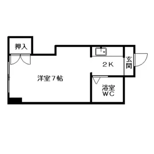 クィーン南5条【6階】の間取り