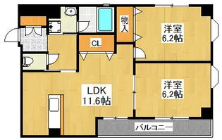 エピドール稲田堤【4階】の間取り