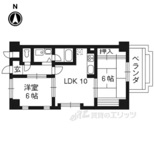 サン・フローネ川宗【4階】の間取り
