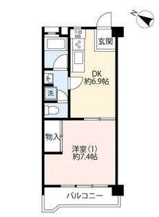 UR新田二丁目【1階】の間取り