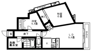 クレール緑ヶ丘弐番館【3階】の間取り
