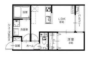 SOLARE GION【2階】の間取り