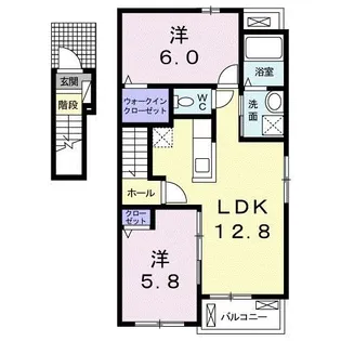 カンタービレ西浜II【2階】の間取り