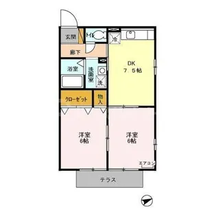 メゾン・ド・サンセール五番館【1階】の間取り