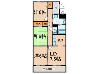 桃山台コート【4階】の間取り