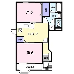 デュエット B【1階】の間取り