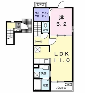 ヴィラ・カスカータ【2階】の間取り