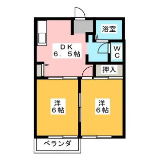 サンシャトー上浜【2階】の間取り
