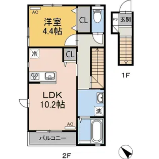 クラリス【2階】の間取り