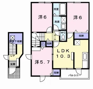 エクセレンテ・プラーサIII【2階】の間取り