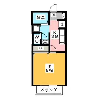 サンfriends今渡【1階】の間取り