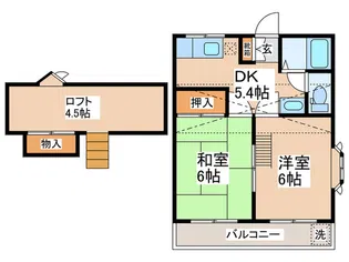 ロ-タス聖蹟【2階】の間取り