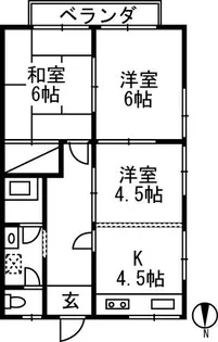 青木ハイツI【2階】の間取り