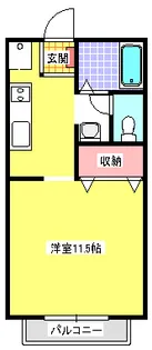 グリーンハイツB【1階】の間取り
