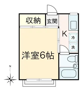 東京都小金井市前原町2【アパート】の間取り