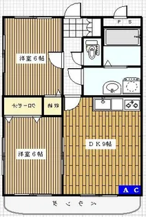 マンション ロータス【2階】の間取り