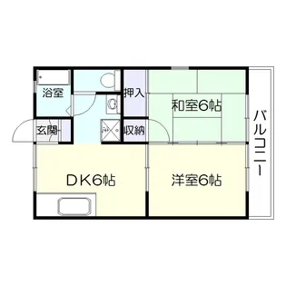セジュールかんのかどB棟【2階】の間取り